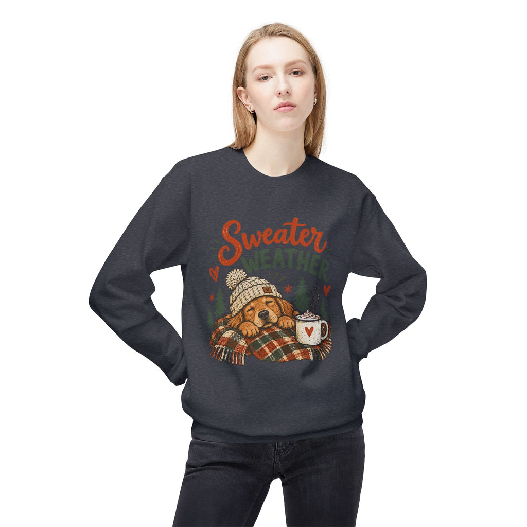 Sweater Weather Bear Sweatshirt, Cozy Autumn Woodland Design