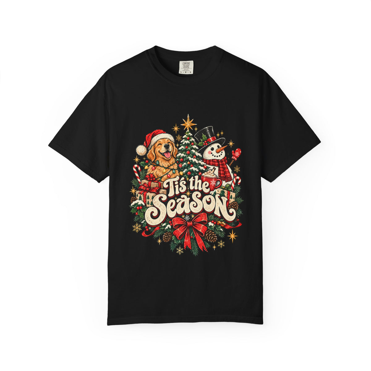 It's the Season Christmas Dog and Snowman T-Shirt