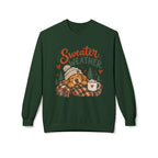Sweater Weather Bear Sweatshirt, Cozy Autumn Woodland Design
