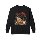 Sweater Weather Bear Sweatshirt, Cozy Autumn Woodland Design