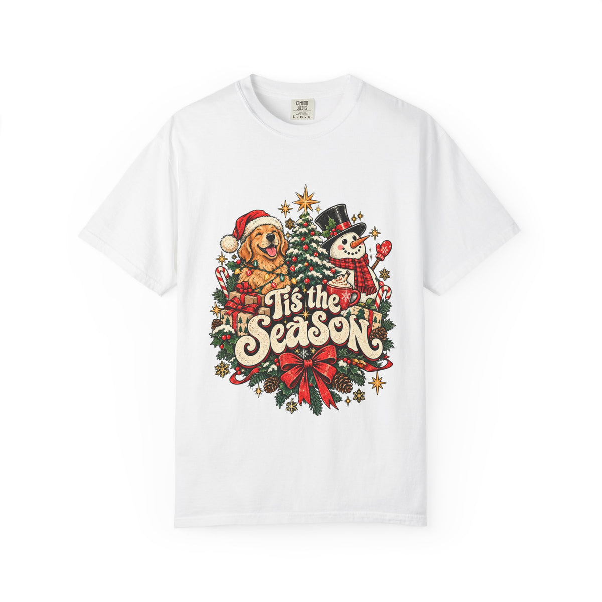 It's the Season Christmas Dog and Snowman T-Shirt
