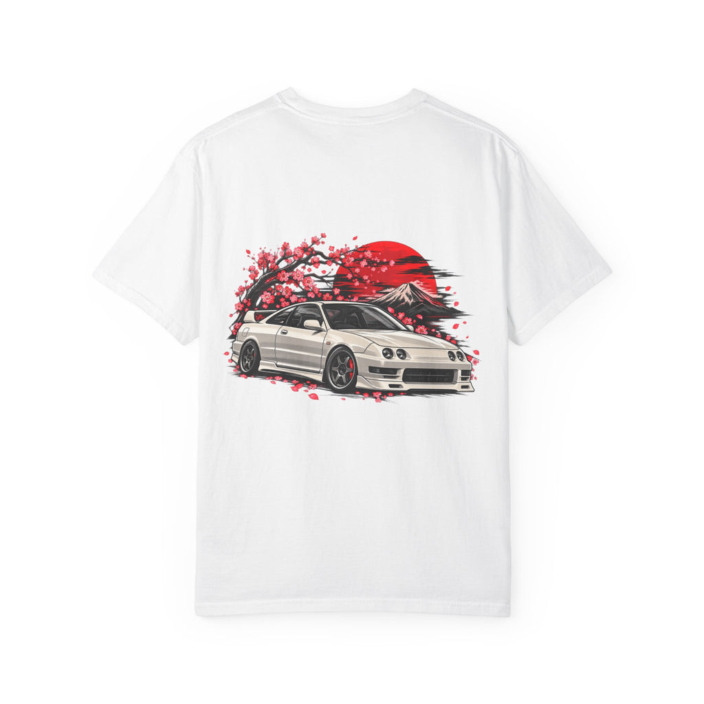 JDM Car and Red Sun Design T-Shirt