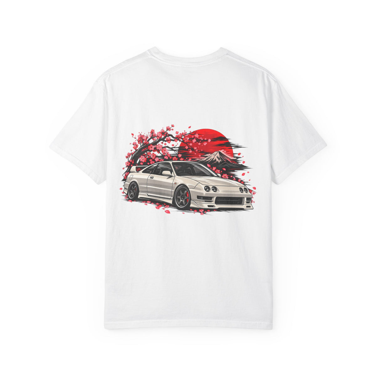 JDM Car and Red Sun Design T-Shirt