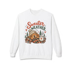 Sweater Weather Bear Sweatshirt, Cozy Autumn Woodland Design