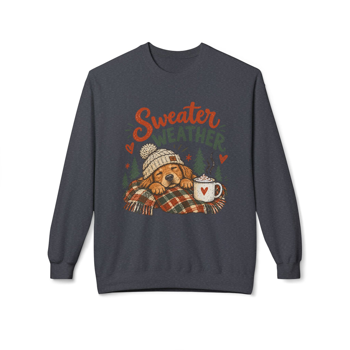 Sweater Weather Bear Sweatshirt, Cozy Autumn Woodland Design