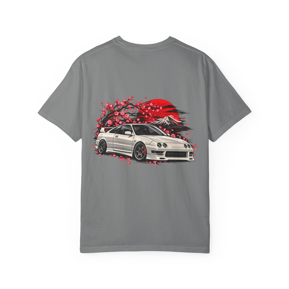 JDM Car and Red Sun Design T-Shirt