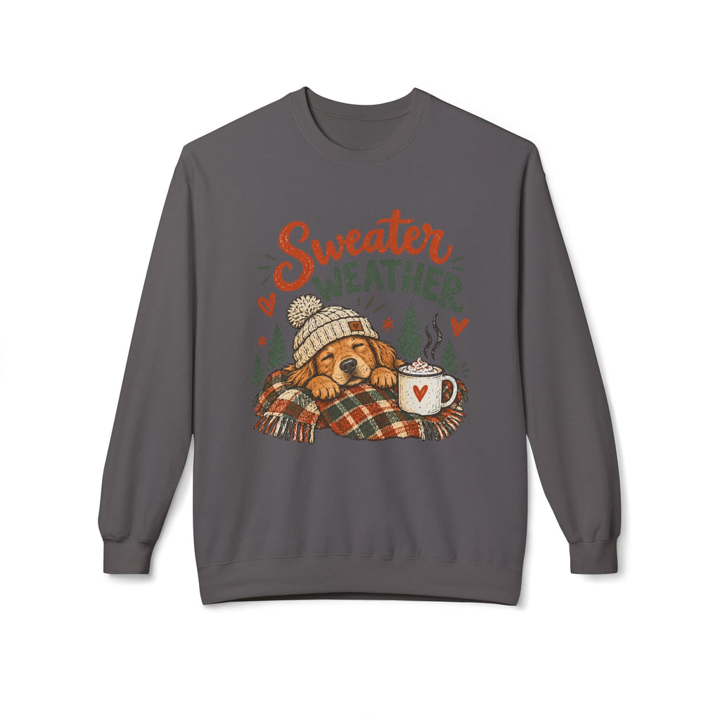 Sweater Weather Bear Sweatshirt, Cozy Autumn Woodland Design