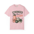 Stronger Than Yesterday Fitness Quote T-Shirt, Workout Motivation
