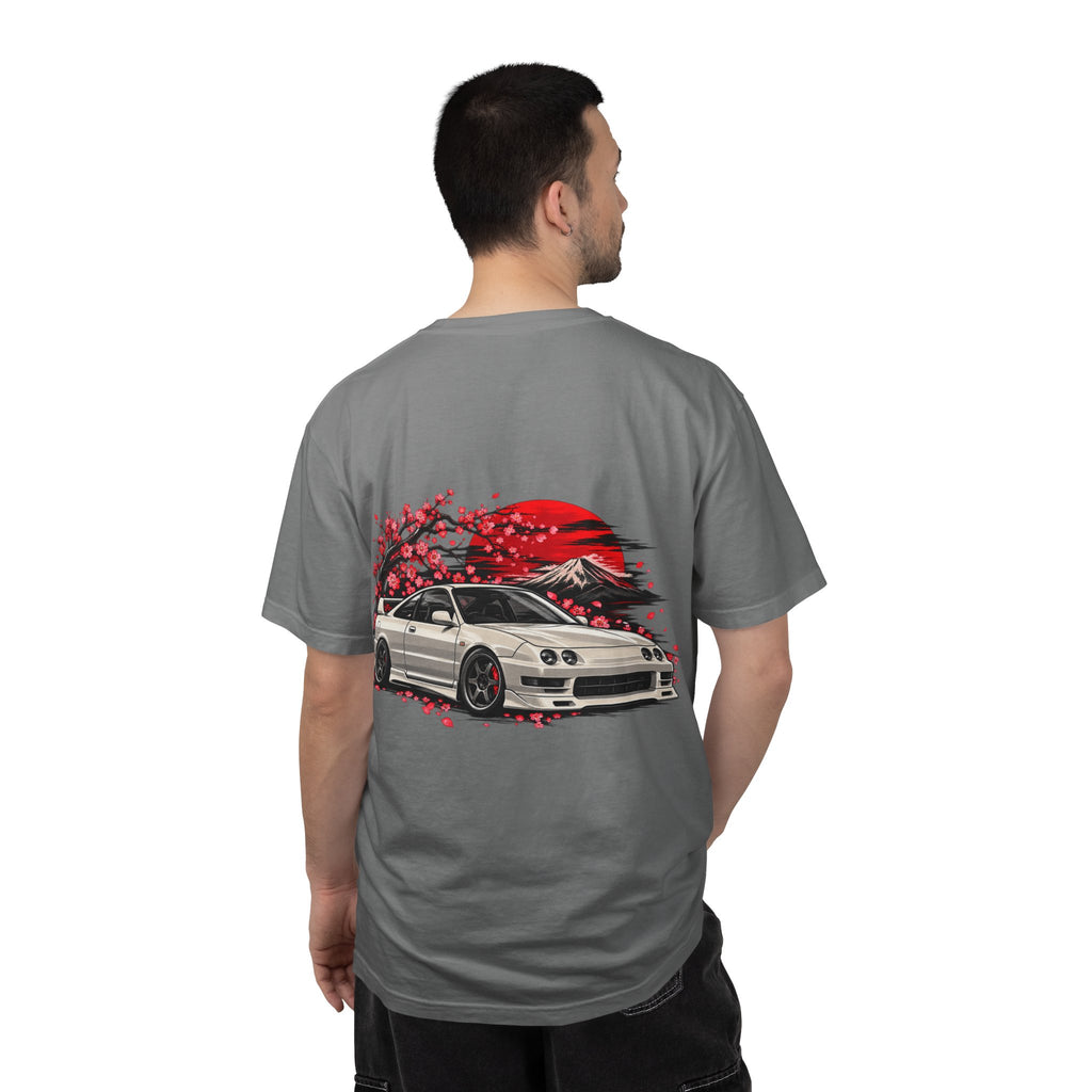 JDM Car and Red Sun Design T-Shirt