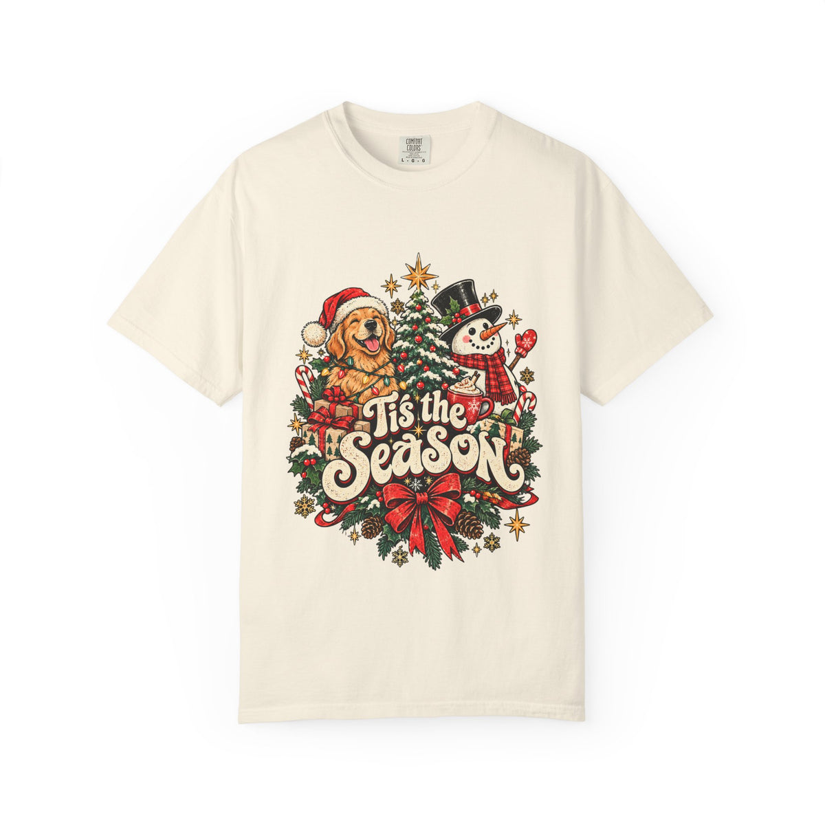 It's the Season Christmas Dog and Snowman T-Shirt