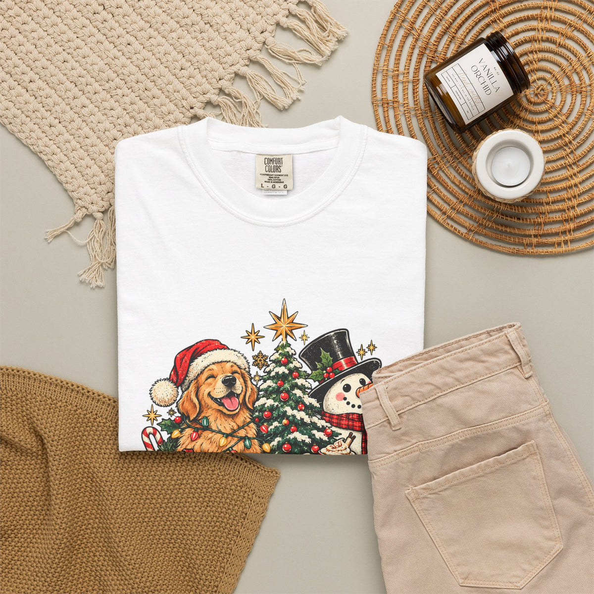 It's the Season Christmas Dog and Snowman T-Shirt
