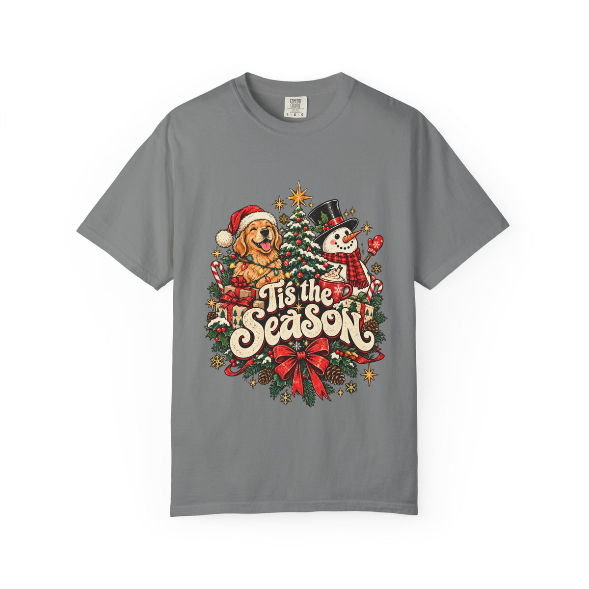 It's the Season Christmas Dog and Snowman T-Shirt
