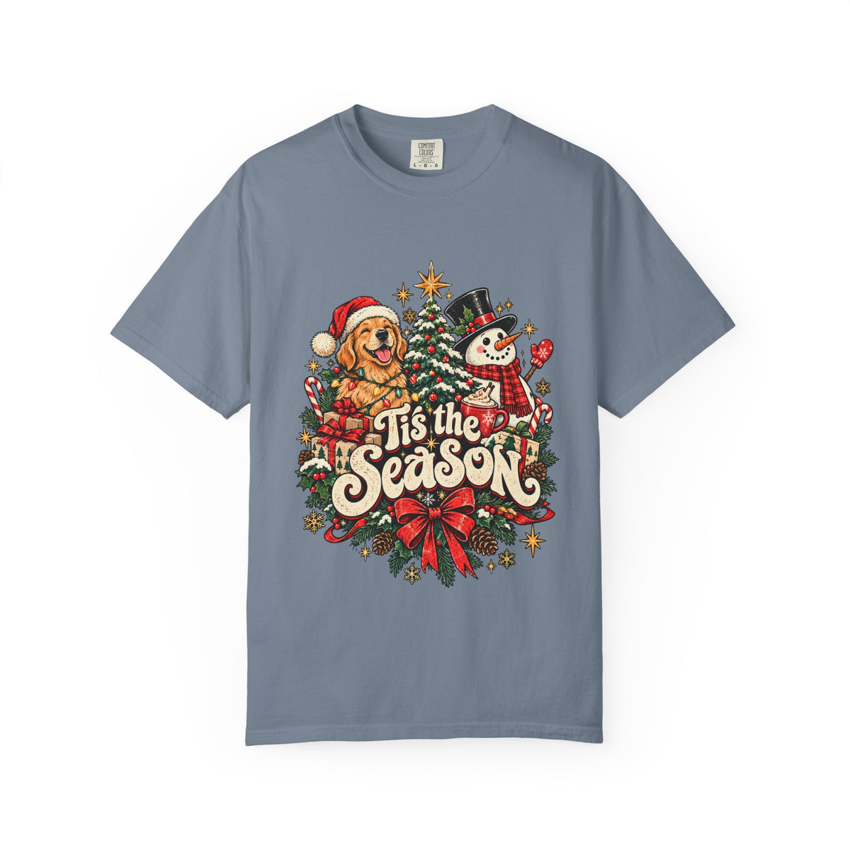 It's the Season Christmas Dog and Snowman T-Shirt