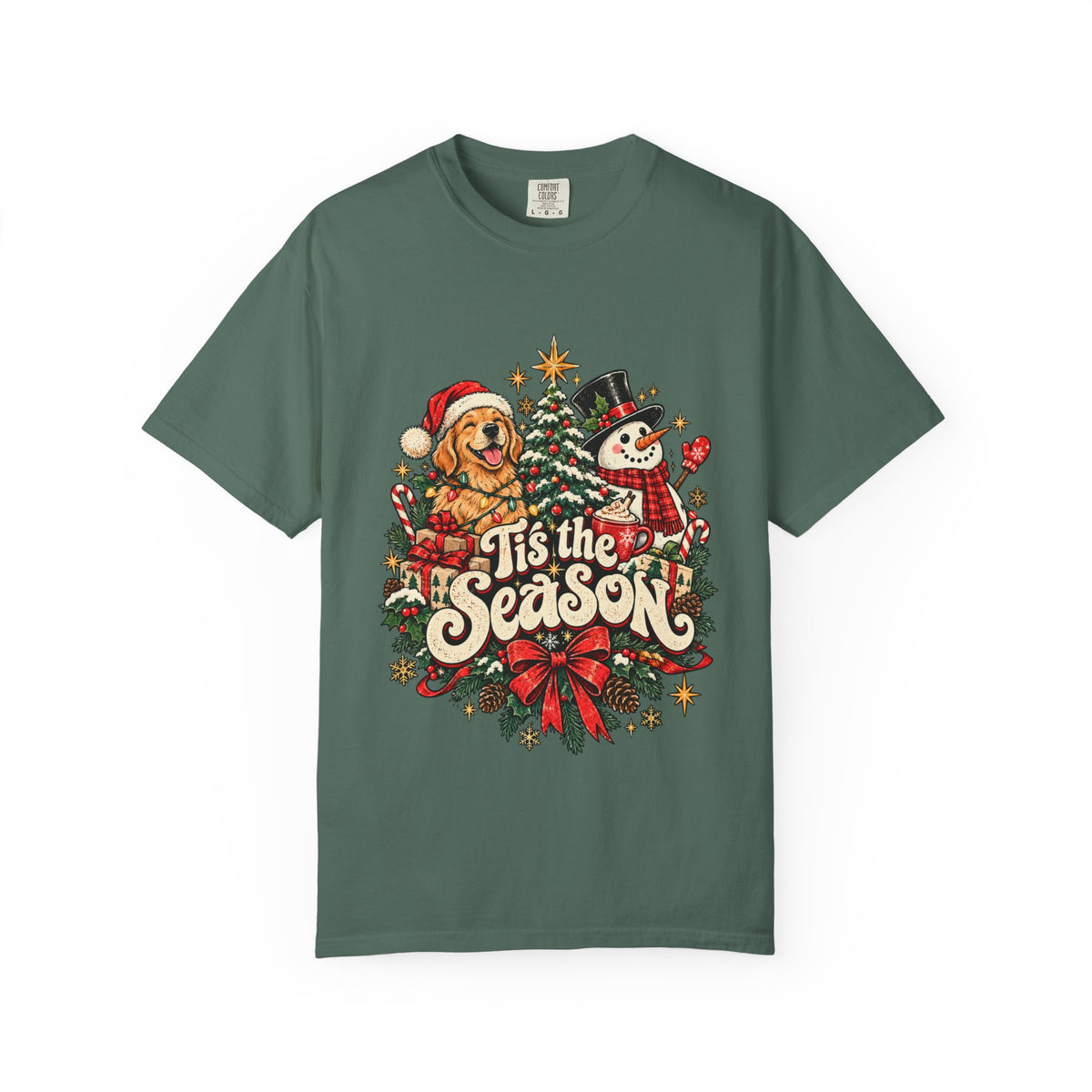 It's the Season Christmas Dog and Snowman T-Shirt